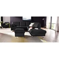 sit&more Hocker Belfort mit Stauraumfach 58 x 45 x 58 cm Schwarz