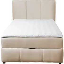 otto home Boxbett OTTO HOME "Hartley inkl. Bettkasten und Topper, auch in Überlänge erhältlich", beige, B:102cm L:210cm, Komplettbetten, wahlweise mit Bonnell- oder TTFK-Matratze in H2, H3 o. H4 erhältlich