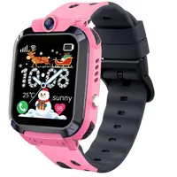 Puhiuyoi Smartwatch für Kinder, GPS, Smartwatch für Kinder mit SOS-Telefon, IP68 wasserdicht, Sprachchat, Wecker-Klasse, intelligente Uhr für Mädchen und Jungen (Rosa)