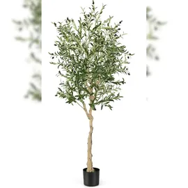 Costway Künstlicher Olivenbaum 180 cm Grün