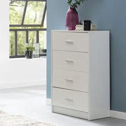 Kadima Design Hochglanz Sideboard, 4 Schubladen, modern, zeitlos, vielseitig einsetzbar. 60x30x90 cm