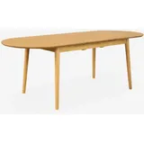 sweeek - Ausziehbarer ovaler Esstisch für 6 bis 8 Personen, 160-210cm