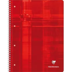 Clairefontaine Collegeblock A4 kariert, mit Rand rechts und links, 80 Blatt, 90g/qm, satiniert