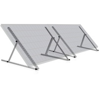 Zelsius Universal Solarmodul Halterung Set mit verstellbarem Winkel von 0 bis 90° | 114 x 3 x 3-114 cm | Panelhalterung, Aluminium Montageset für zwei Panele | Befestigungsset, Solarmodulbefestigung