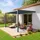 primeyard Terrassenüberdachung 3x4 m Aluminium-pfosten mit Lamellendach aus Stahl anthrazitfarbene Anbaupergola