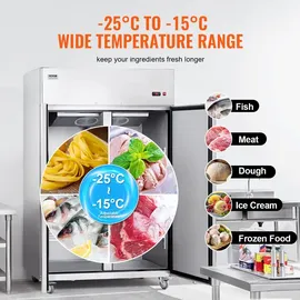 Vevor Gewerbe-Gefrierschrank 1100 L Weiß