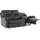 Beliani Sofa Schwarz Kunstleder 3-Sitzer Relaxfunktion Retro Wohnzimmer