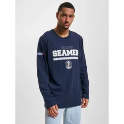 European League Of Football Milano Seamen Identity Langarmshirt Marineblau - L