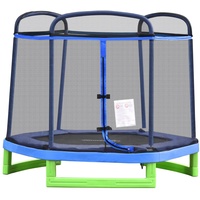 Homcom Kinder Trampolin 200 cm inkl. Sicherheitsnetz blau