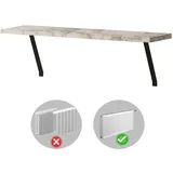 moebel17 Adin Hängeregal 60 x 21,5 x 18 cm Weiß