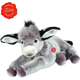 Teddy-Hermann Esel liegend 50 cm Grau