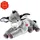 Teddy-Hermann Esel liegend 50 cm Grau