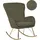 Beliani Schaukelsessel ANASET Bouclé 70 x 80 x 90 cm Dunkelgrün