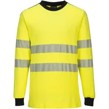 PORTWEST Multinorm Langarmshirt "FR701" WX3 FR - S - gelb/schwarz