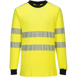 PORTWEST Multinorm Langarmshirt "FR701" WX3 FR - S - gelb/schwarz