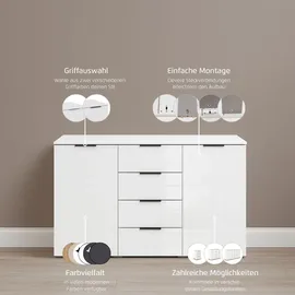 OTTO home Kombikommode 120 x 81 x 42 cm Eiche Artisan / Beige