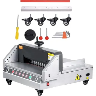 Vevor elektrischer Papierschneider (330,2 mm Schnittbreite / 4 cm Schnittstärke), Desktop-Papierschneidemaschine mit Tastensteuerung,