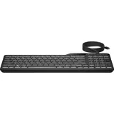 HP 405 Multi-Device Backlit Wired Keyboard, schwarz, USB, DE (7N7C1AA#ABD)