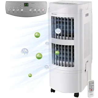 Sichler Haushaltsgeräte 3in1-Luftkühler, -befeuchter, Ionisator, Walzen, 20l, 100W, 1400ml/h