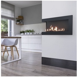 Kratki Echtfeuer-Dekokamin WANDKAMIN BIOETHANOL DELTA 900 LINKS OHNE GLAS schwarz