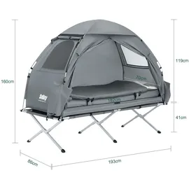 SoBuy OGS32-HG Wurfzelt Grau
