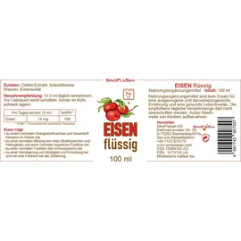 sinoplasan gmbh Eisen mit Dattelextrakt flüssig 100 ml