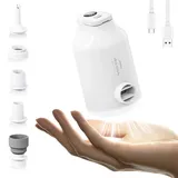 Elektrische Luftpumpe mit Akku für Luftmatratzen, Luftbetten, Vakuumbeutel Kleidung | 5 Düsen & Camping-Licht | Schnelles Aufblasen & Abblasen Mini-Pumpe für Luftmatratze Pool, Schwimmringe