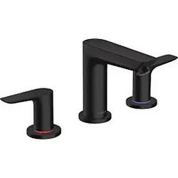hansgrohe Talis E Waschtisch-3-Loch-Armatur 71733670 mit Ablaufgarnitur, mattschwarz