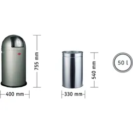 Wesco Pushboy 50 l red