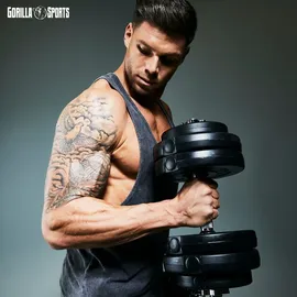 Gorilla Sports Kurzhantelset 30 kg 2er Set Ø 30mm schwarz