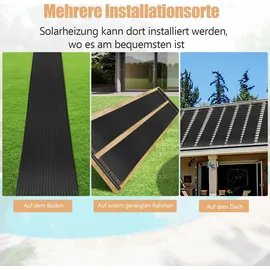 Fantask Solarkollektor Poolheizung schwarz 300x75 cm