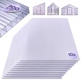 Arebos Hohlkammerplatten 10er Set 6 mm Transparent