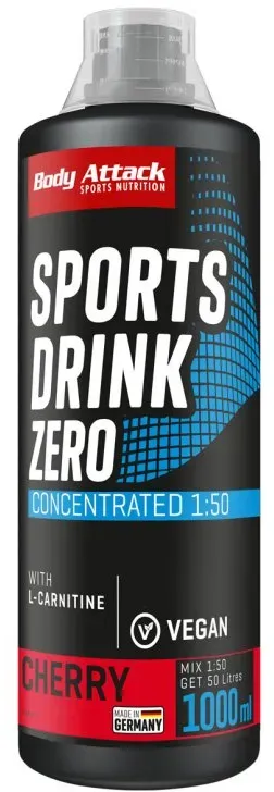 Body Attack - Zero Sports Drink - 1000 ml Geschmacksrichtung Energy Drink