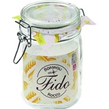 Bormioli Rocco Drahtbügelgläser Fido 1115ml 4 Gläser + Gummi Einmachgläser 58300