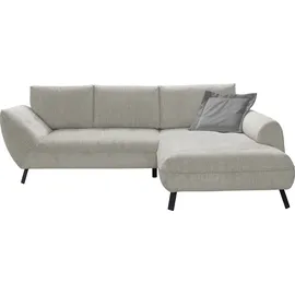 exxpo - sofa fashion Ecksofa EXXPO - SOFA FASHION "Bellini, Materialmix oder komplett Struktur, Breite 268cm, bequem", linen, B:260cm H:92cm T:187cm, Sofas, Ecksofa, bequem und modern, Chenille-Struktur Bezug, L-Form