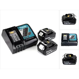 Makita Power Source Kit 18 V Li-Ion 2 x 6,0 Ah + DC18RC Ladegerät 199480-6