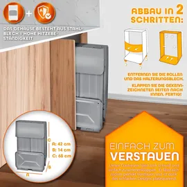 TRESKO 4200 Watt Gasheizer grau inkl. Gasdruckregler Gasschlauch + Abdeckung Gasofen Gasheizofen Keramik mit 3 Stufen Infrarot Gasheizgerät ...