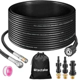 Tectake Rohrreinigungsschlauch-Set 8-teilig 300 cm Schwarz