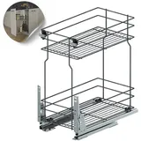 Prima-Online Unterschrank Unterschrankauszug Anthrazit Schrankauszug Bodenschiene 15- 60cm 50 cm