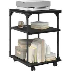teenpull vidaXL Druckerständer Schwarz Eichen-Optik 43 x 48 x 64 cm
