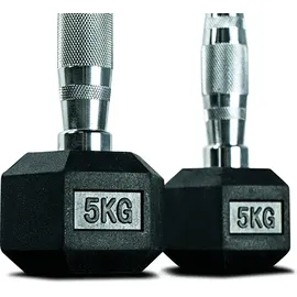 Matchu Sports Hexagon Hantelset Kurzhanteln 2 x 5 kg schwarz