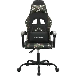 vidaXL Gaming-Stuhl Drehbar Schwarz und Tarnfarben