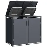 plats® Mülltonnenbox 132 x 80 x 116 cm grau