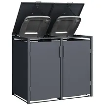 plats® Mülltonnenbox 132 x 80 x 116 cm grau