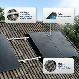 solarmars Balkonkraftwerk monokristallin 2000 W inkl. Anker Solix Solarbank 4 E5000 Pro 500 W