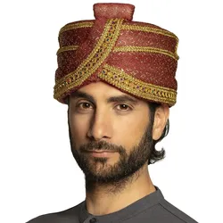 Glitzernder Sultan Turban rot - OS