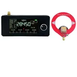 HOHOVYVY SI4732 Taschenradio 0.5-108MHz Mini-Empfänger Mit 1,9-Zoll IPS-Farbbildschirm ESP32-S3-Steuerung DAB/AM/FM/SW/VHF(Black)