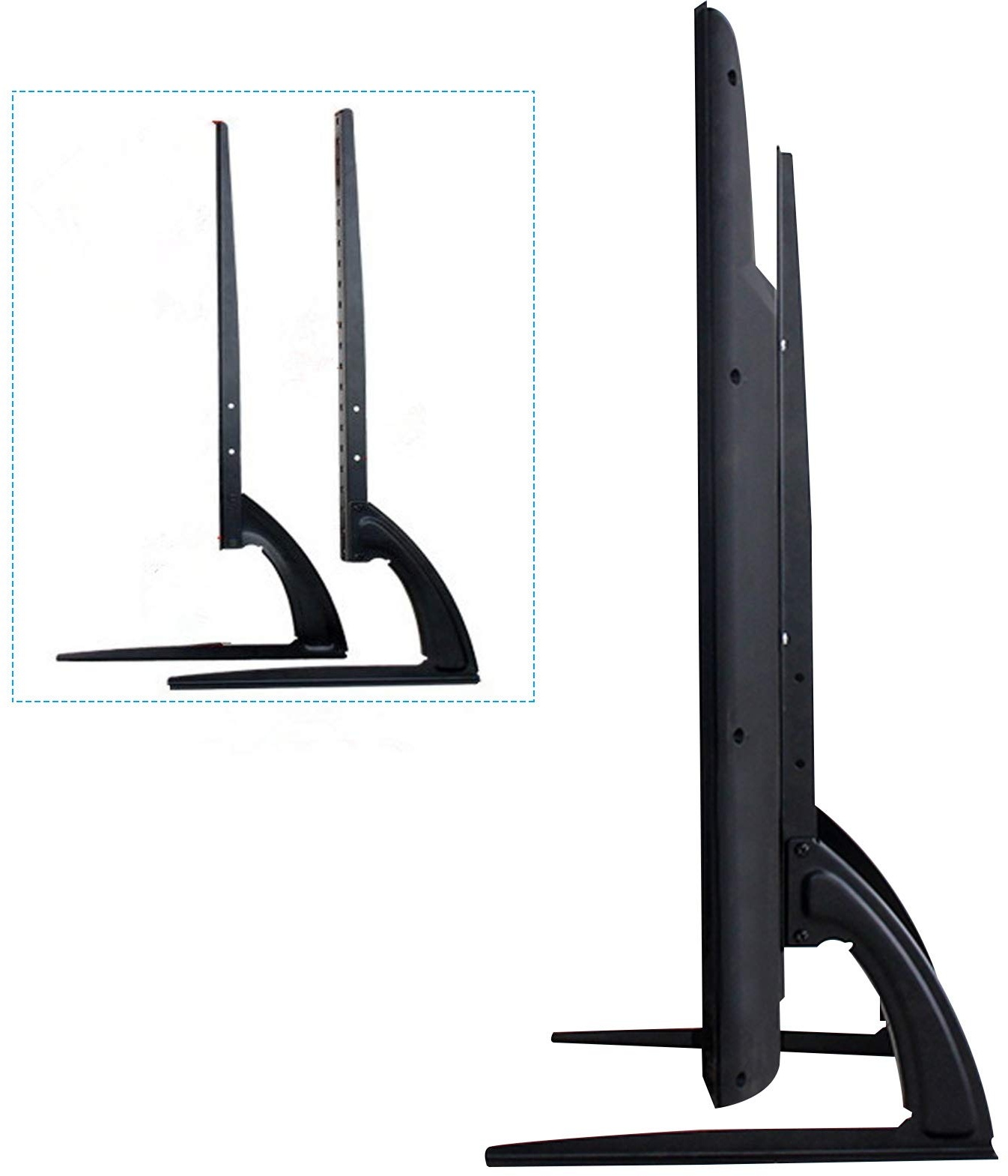 TV Standfüße Für LCD LED 32-70 Zoll Fernseher Tisch Standfuß Höhenverstellbar Fernsehständer Universal TV Beine Füße Standfüße Bis 35KG