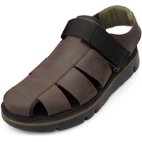 Camper, Oruga Sandal, Men Sandal, Dark Brown, 44, (EU)