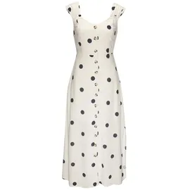 LASCANA Maxikleid Gepunktet Beige/Schwarz 40
